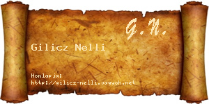 Gilicz Nelli névjegykártya